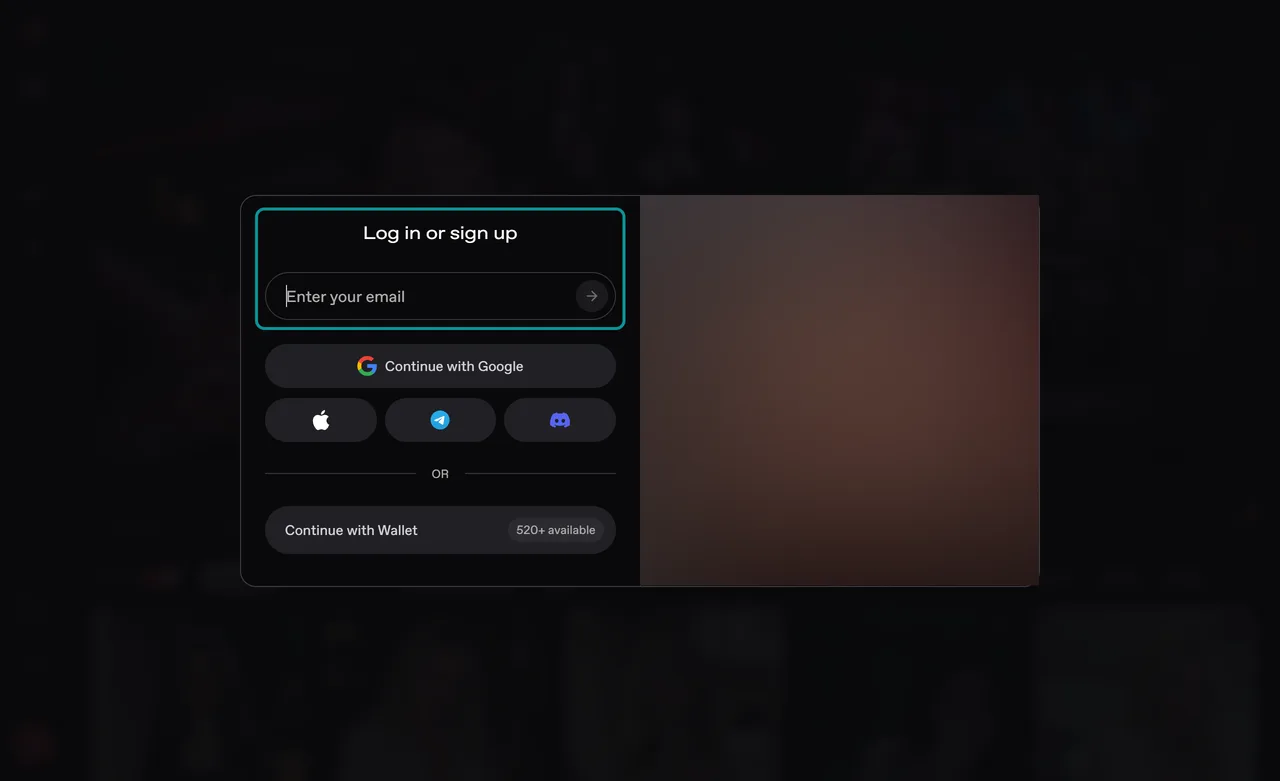 Nectar AI pricing link opening a Log in or sign up window